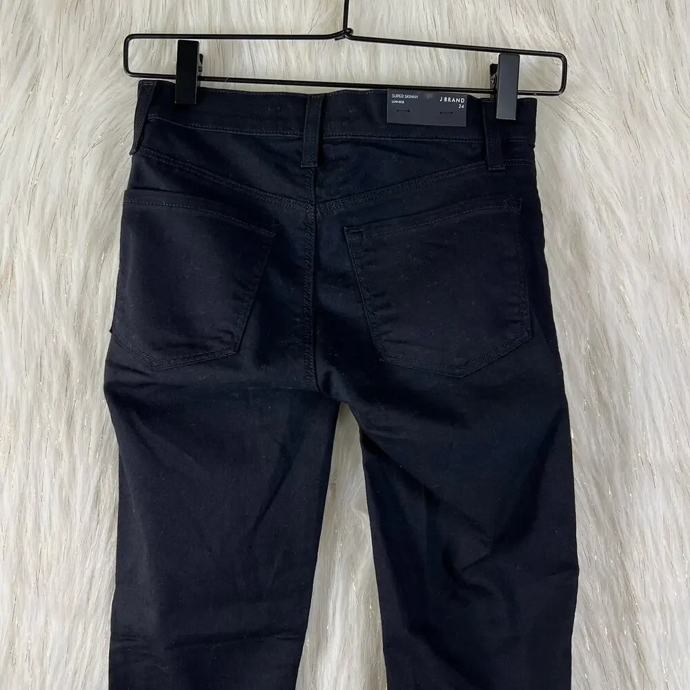 J Brand Super Skinny Skinny Pitch Low Rise Leggings Jeggings Jeans Black Stretch - Picture 5 of 11
